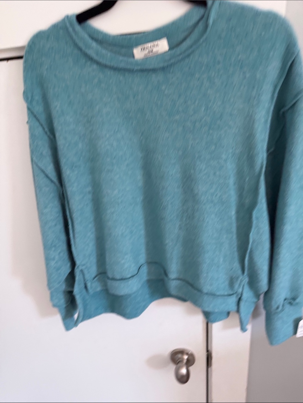 Cozy Teal Crewneck Sweatshirt - Zenana  Sweater